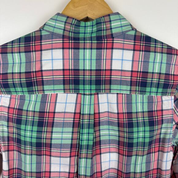 Vineyard Vines Womens Multicolor Plaid Flannel Button Down Shirt Sz 0 Preppy - Picture 6 of 11